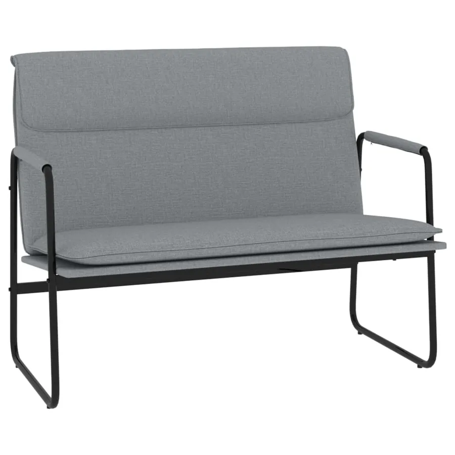 Banc Gris clair 100x64x80 cm Tissu - 2