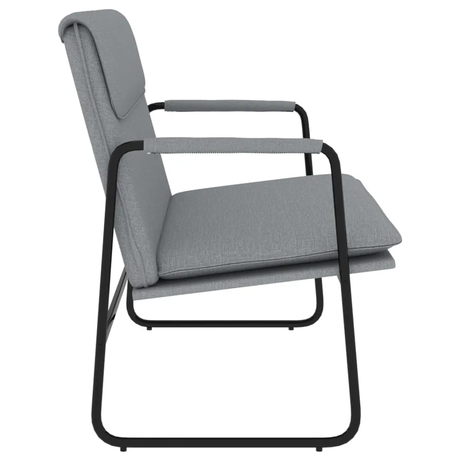 Banc Gris clair 100x64x80 cm Tissu - 4