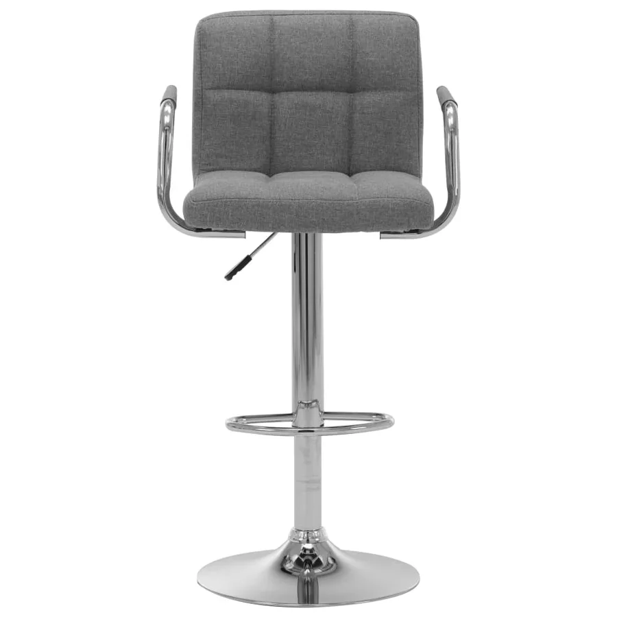 Chaises de bar lot de 2 gris clair tissu - 3
