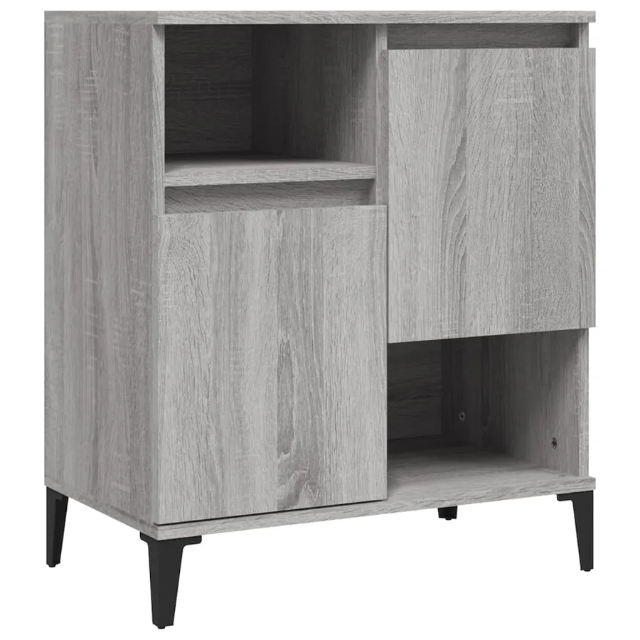 Buffets 3 pcs sonoma gris 60x35x70 cm bois d'ingénierie - 5