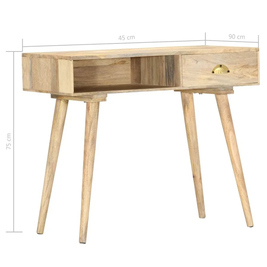Table console 90x45x75 cm bois de manguier massif - 6