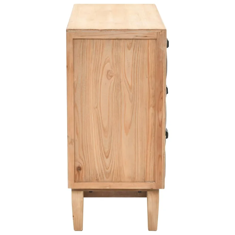 Armoire à tiroirs bois de sapin massif 80x36x75 cm - 4