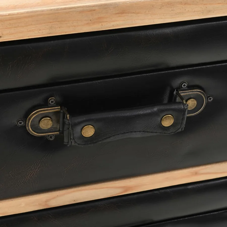 Armoire à tiroirs bois de sapin massif 80x36x75 cm - 7