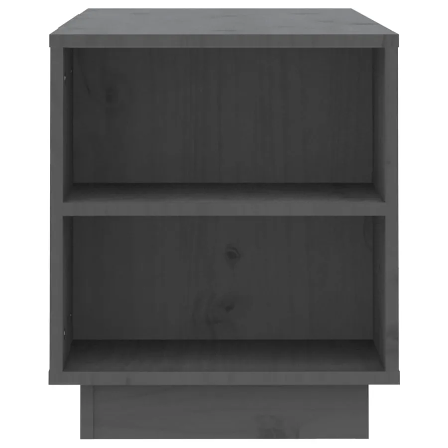 Meuble TV Gris 110x35x40,5 cm Bois de pin massif - 6