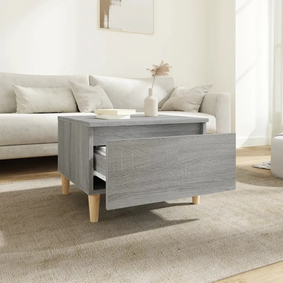 Table d'appoint Sonoma gris 50x46x35 cm Bois d'ingénierie - 3