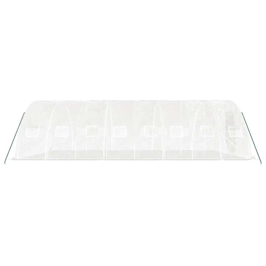 Serre avec cadre en acier blanc 40 m² 8x5x2,3 m - 5