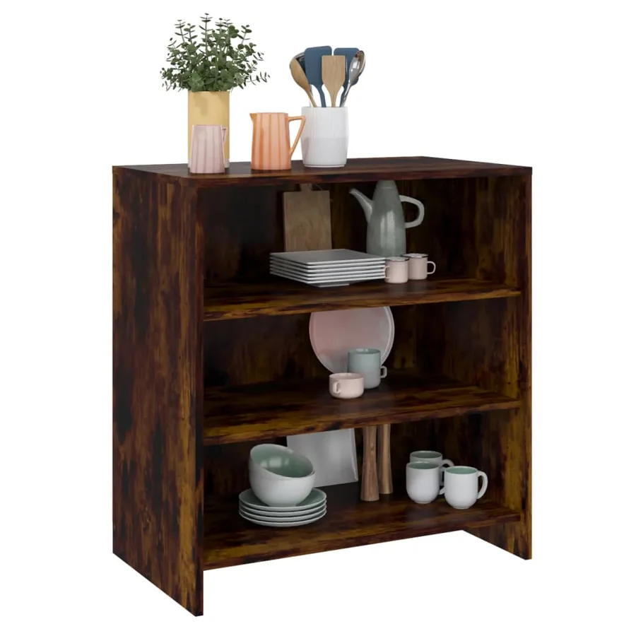 Buffet Chêne fumé 70x40,5x75 cm Bois d'ingénierie - 4