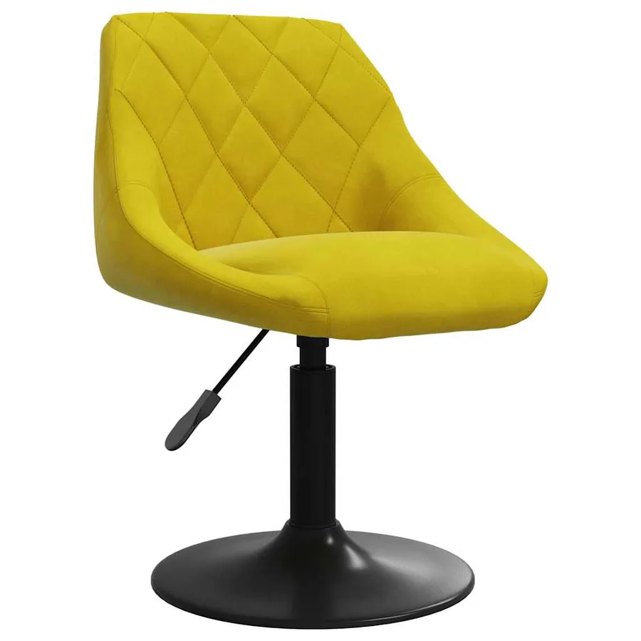 Tabouret de bar Jaune moutarde Velours - 2