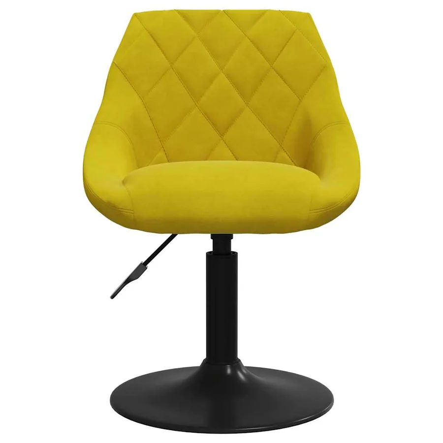 Tabouret de bar Jaune moutarde Velours - 3