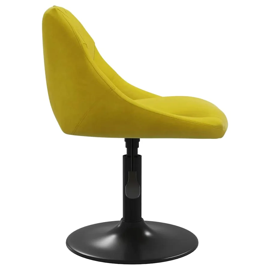 Tabouret de bar Jaune moutarde Velours - 4