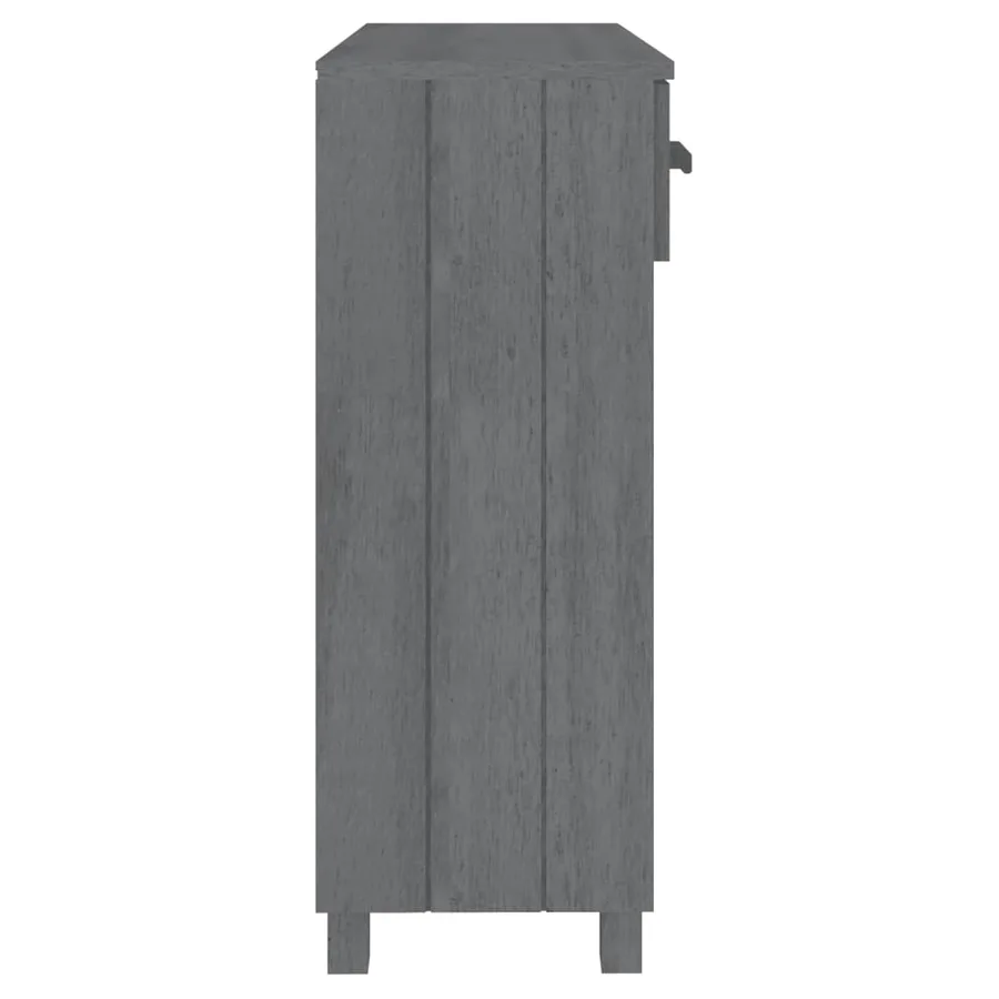 Table console HAMAR Gris foncé 90x35x90 cm Bois massif de pin - 6