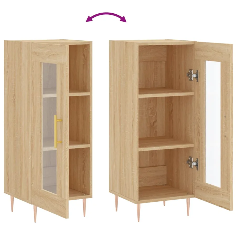 Buffet Chêne sonoma 34,5x34x90 cm Bois d'ingénierie - 9