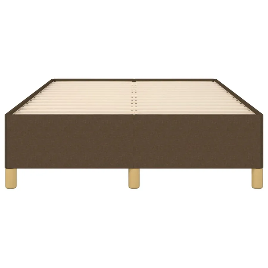 Cadre de lit sans matelas marron foncé 120x200 cm tissu - 5