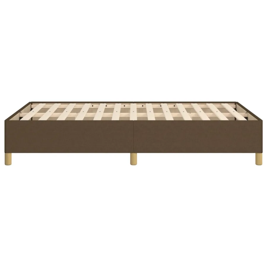 Cadre de lit sans matelas marron foncé 120x200 cm tissu - 6