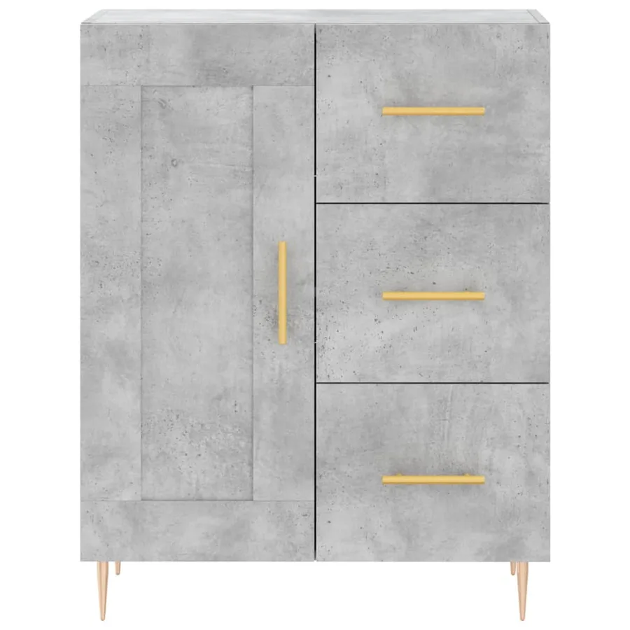 Buffet gris béton 69,5x34x90 cm bois d'ingénierie - 5