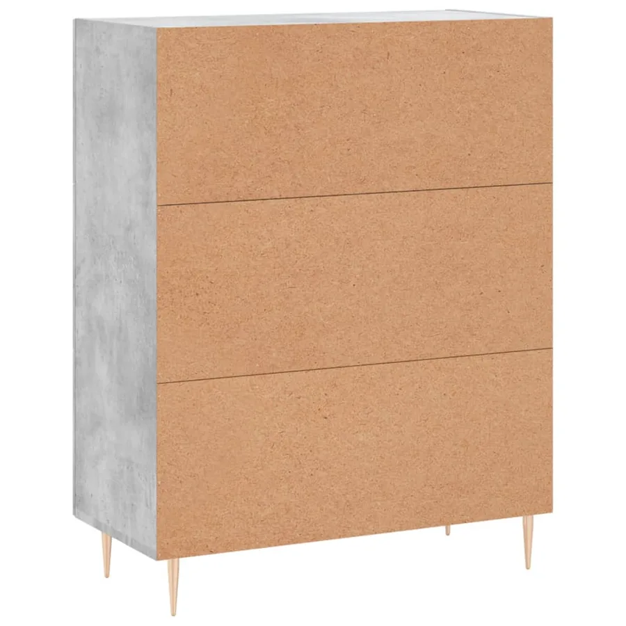 Buffet gris béton 69,5x34x90 cm bois d'ingénierie - 8