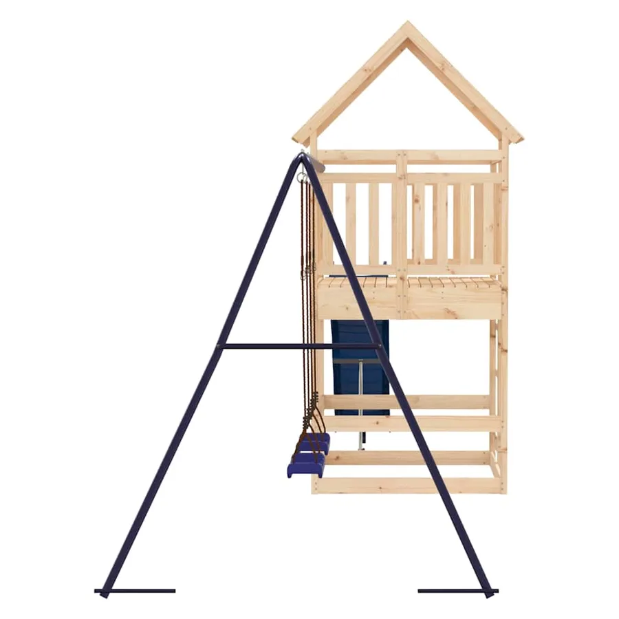 Aire de jeux d'extérieur bois de pin massif - 7