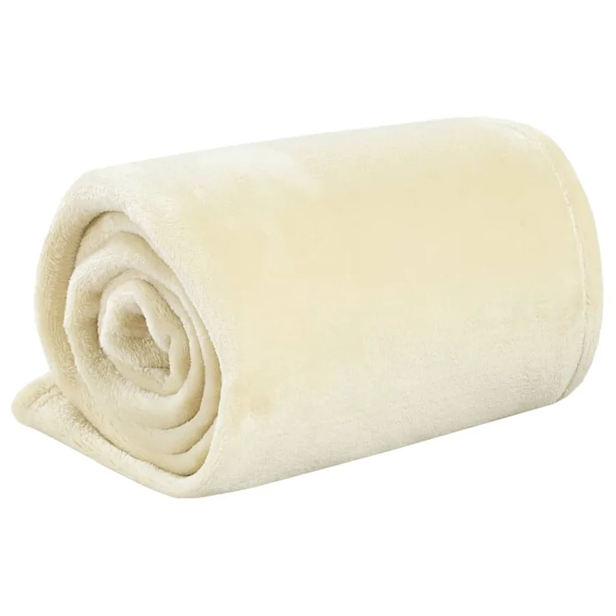 Couverture crème 130x170 cm polyester - 2