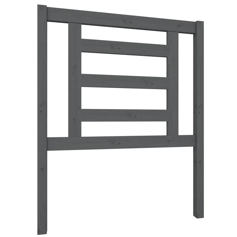 Tête de lit Gris 81x4x100 cm Bois massif de pin - 2