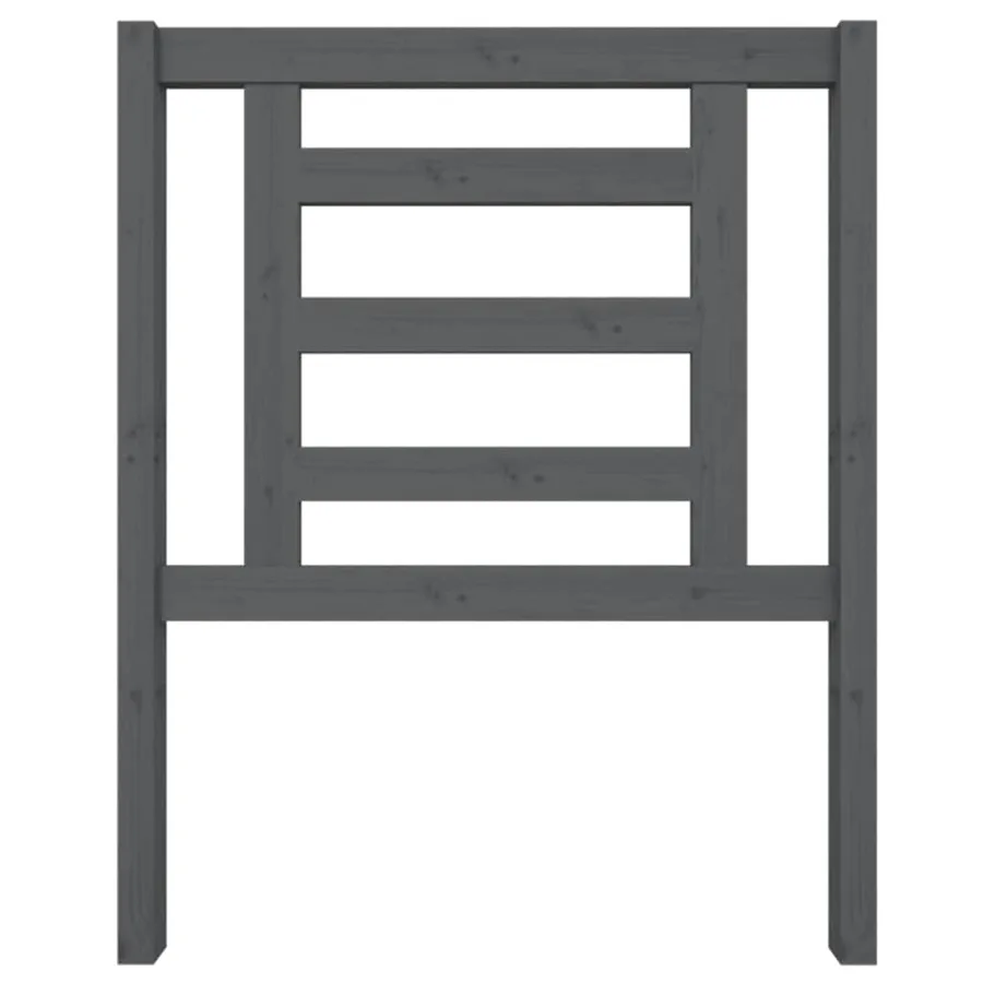Tête de lit Gris 81x4x100 cm Bois massif de pin - 3