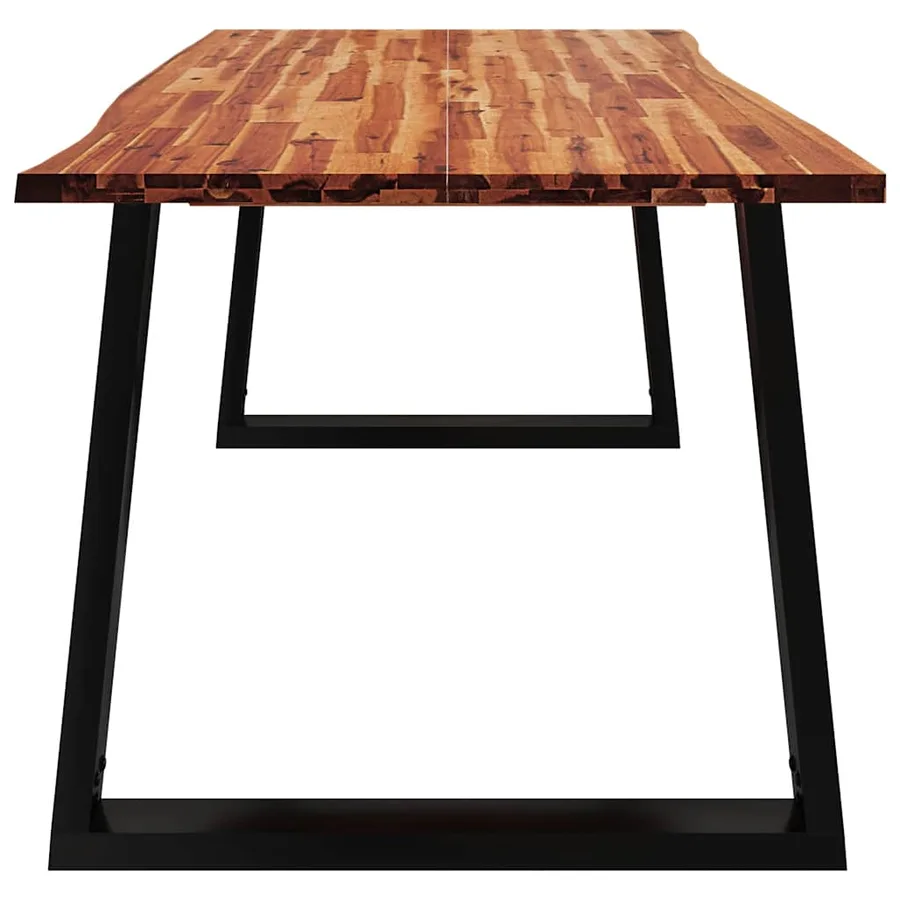 Table à manger 180x90x75 cm bois d'acacia solide à bord vif - 5