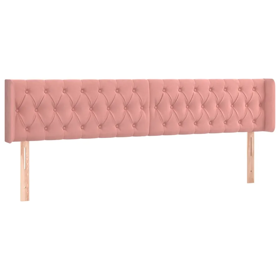 Tête de lit à LED Rose 203x16x78/88 cm Velours - 3