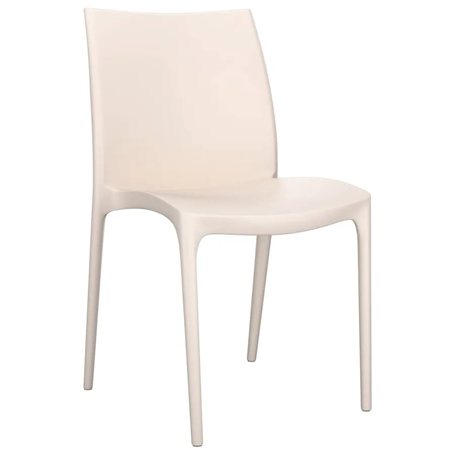 Chaises de jardin lot de 2 crème 50x46x80 cm polypropylène - 3