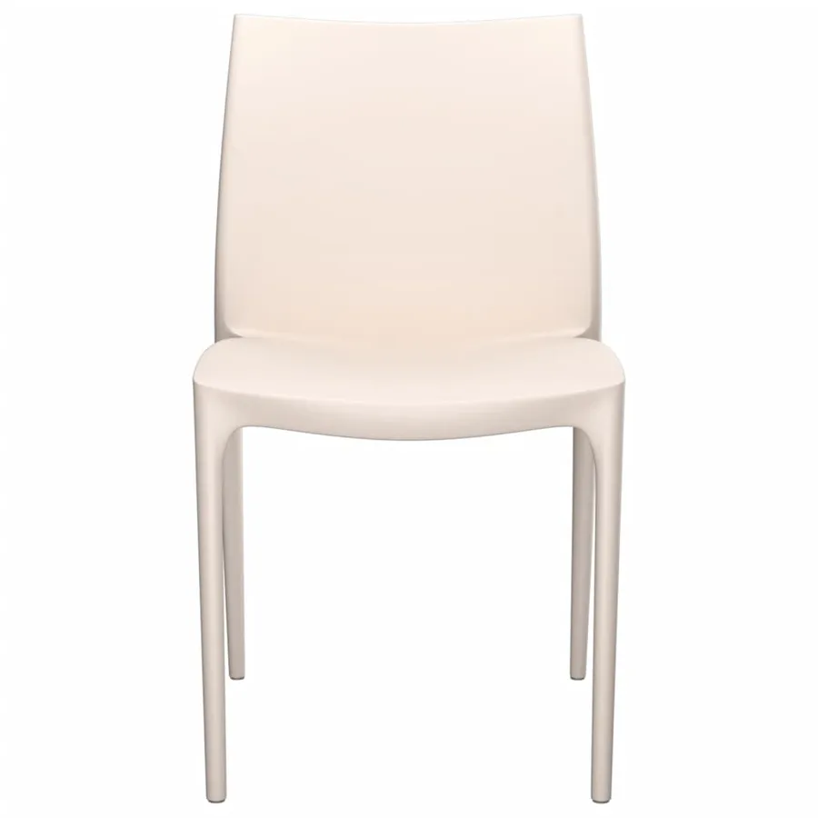 Chaises de jardin lot de 2 crème 50x46x80 cm polypropylène - 4