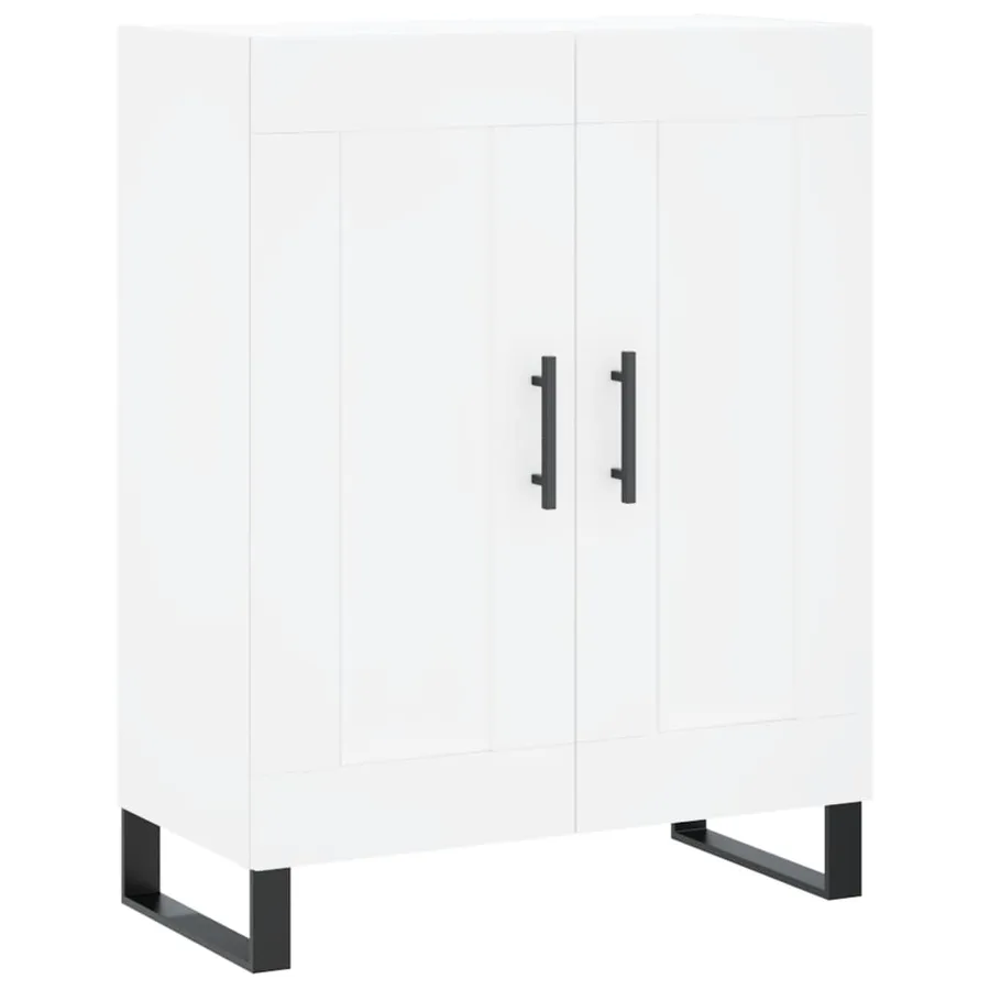 Buffet blanc 69,5x34x90 cm bois d'ingénierie - 2