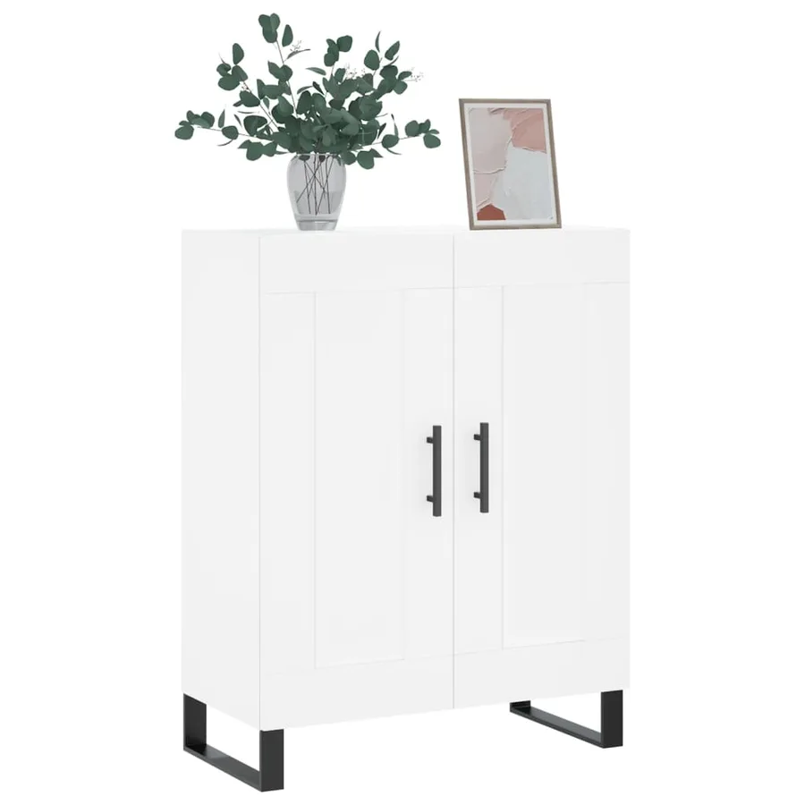 Buffet blanc 69,5x34x90 cm bois d'ingénierie - 3