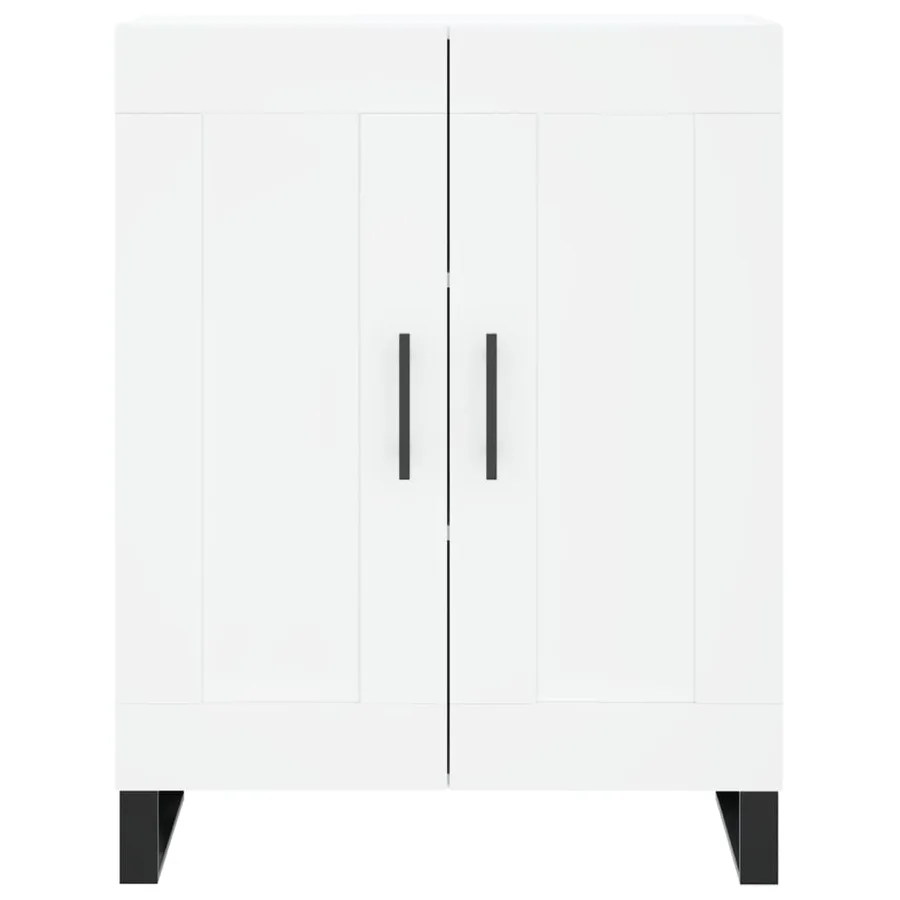 Buffet blanc 69,5x34x90 cm bois d'ingénierie - 5