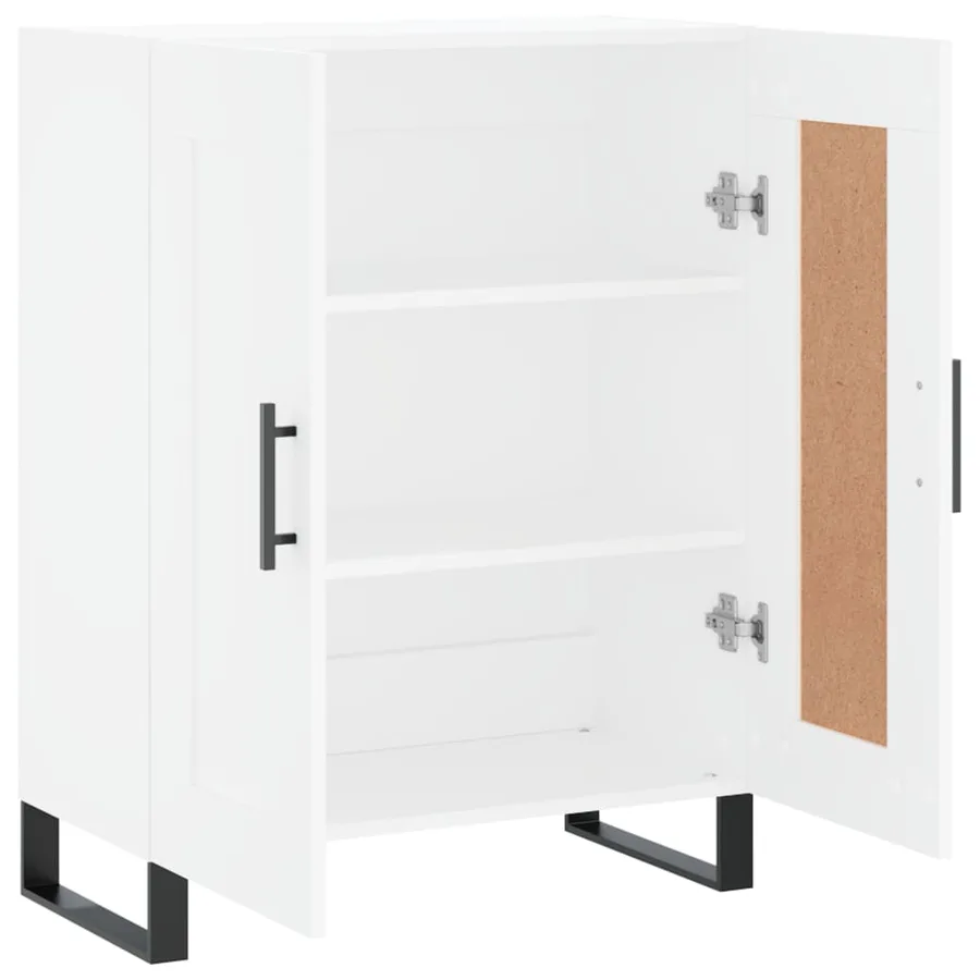 Buffet blanc 69,5x34x90 cm bois d'ingénierie - 6