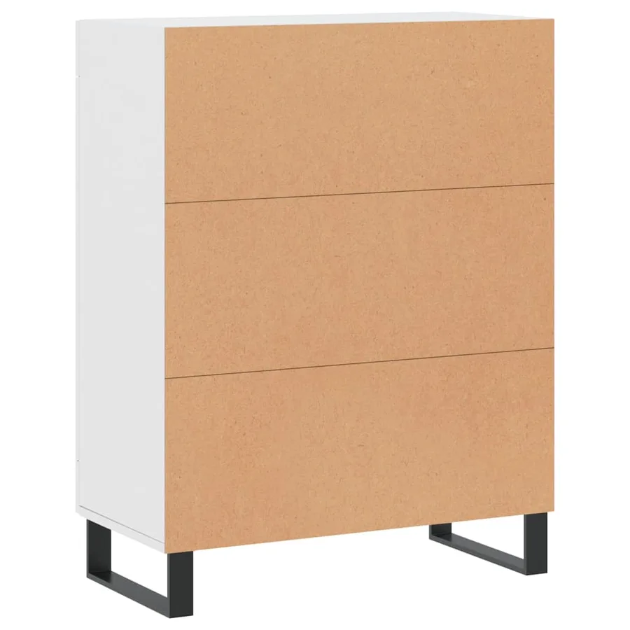 Buffet blanc 69,5x34x90 cm bois d'ingénierie - 8