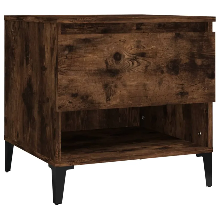 Tables d'appoint 2 pcs Chêne fumé 50x46x50 cm Bois ingénierie - 6