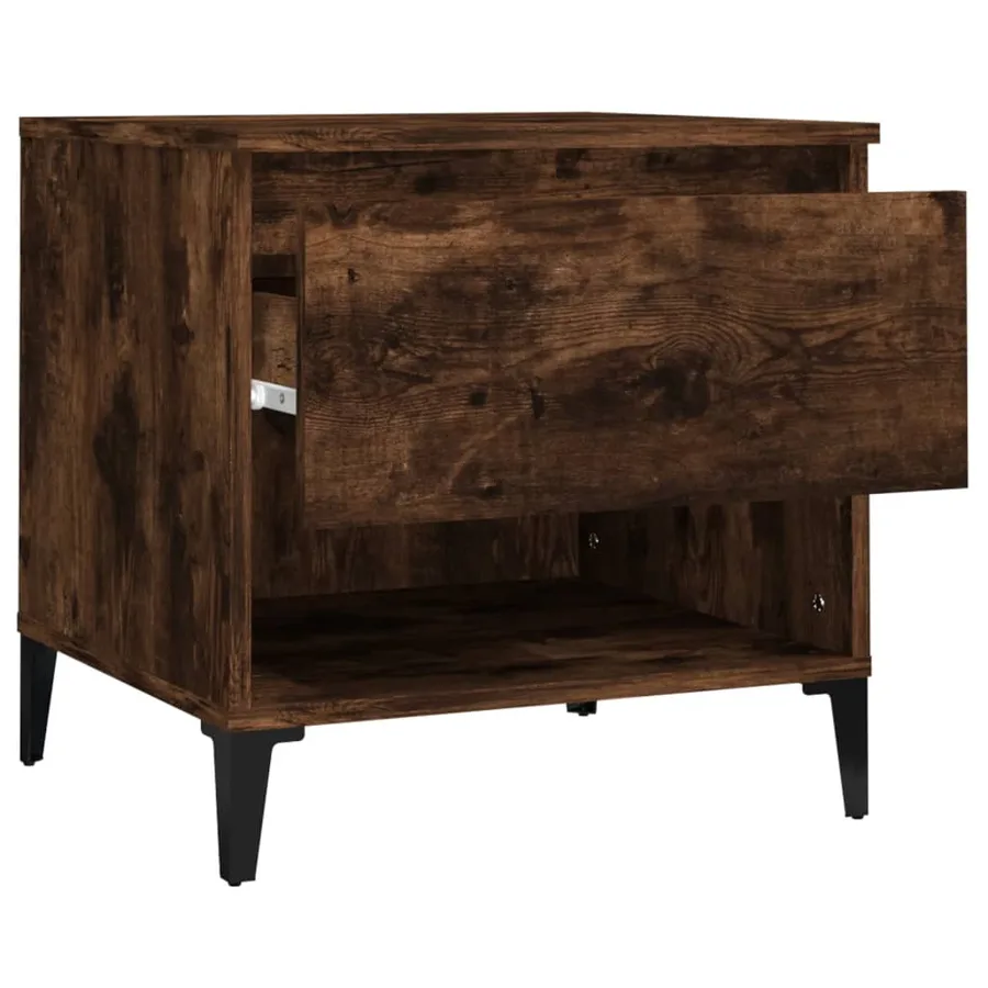 Tables d'appoint 2 pcs Chêne fumé 50x46x50 cm Bois ingénierie - 8
