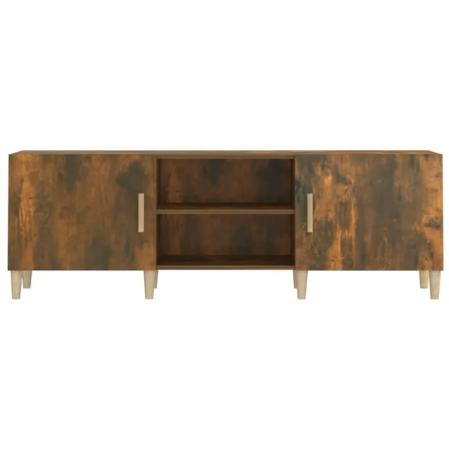 Meuble TV Chêne fumé 150x30x50 cm Bois d'ingénierie - 6