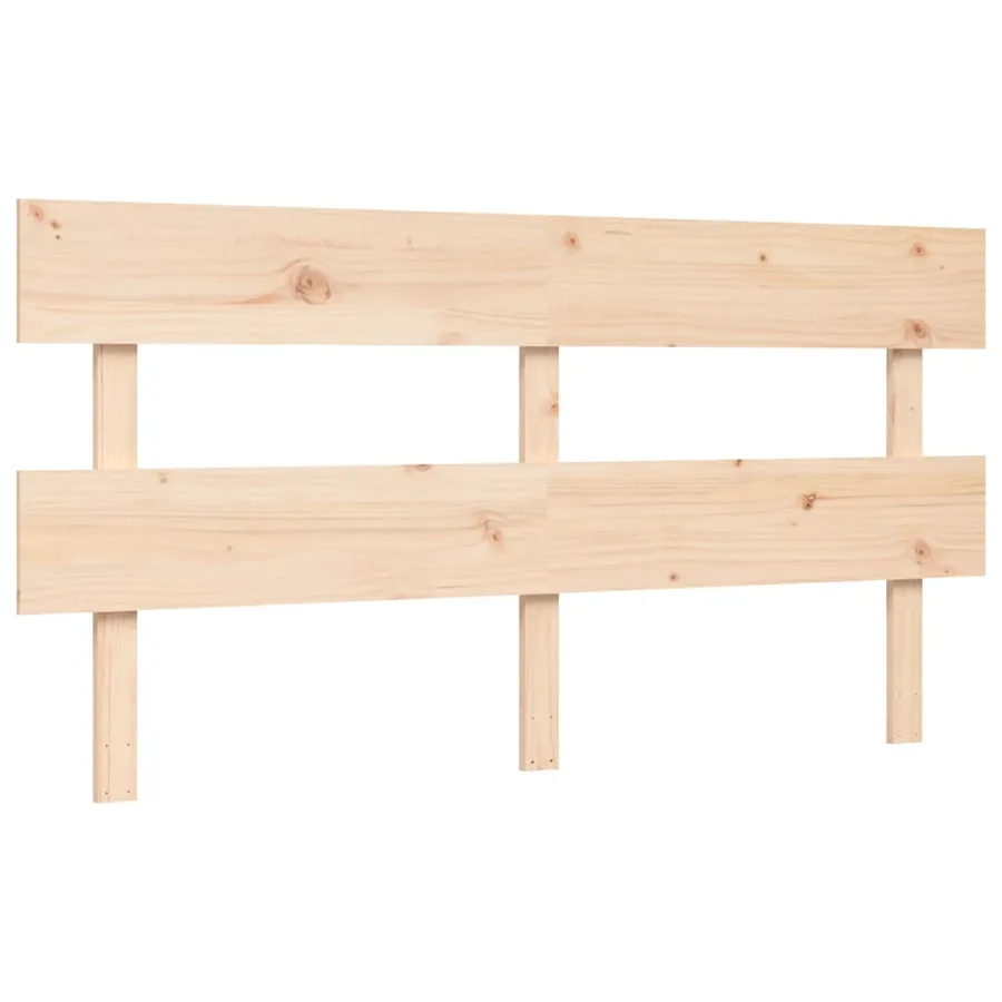 Cadre de lit sans matelas bois de pin massif - 8