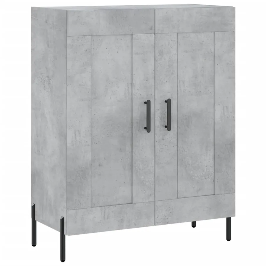 Buffet gris béton 69,5x34x90 cm bois d'ingénierie - 2