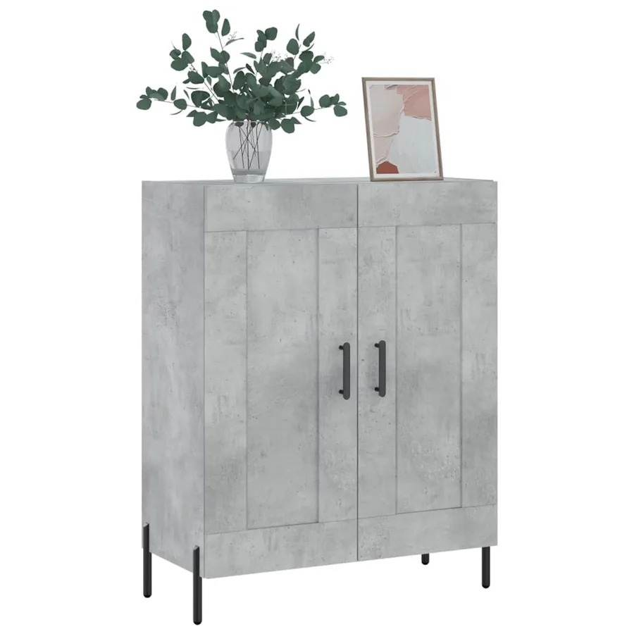 Buffet gris béton 69,5x34x90 cm bois d'ingénierie - 3