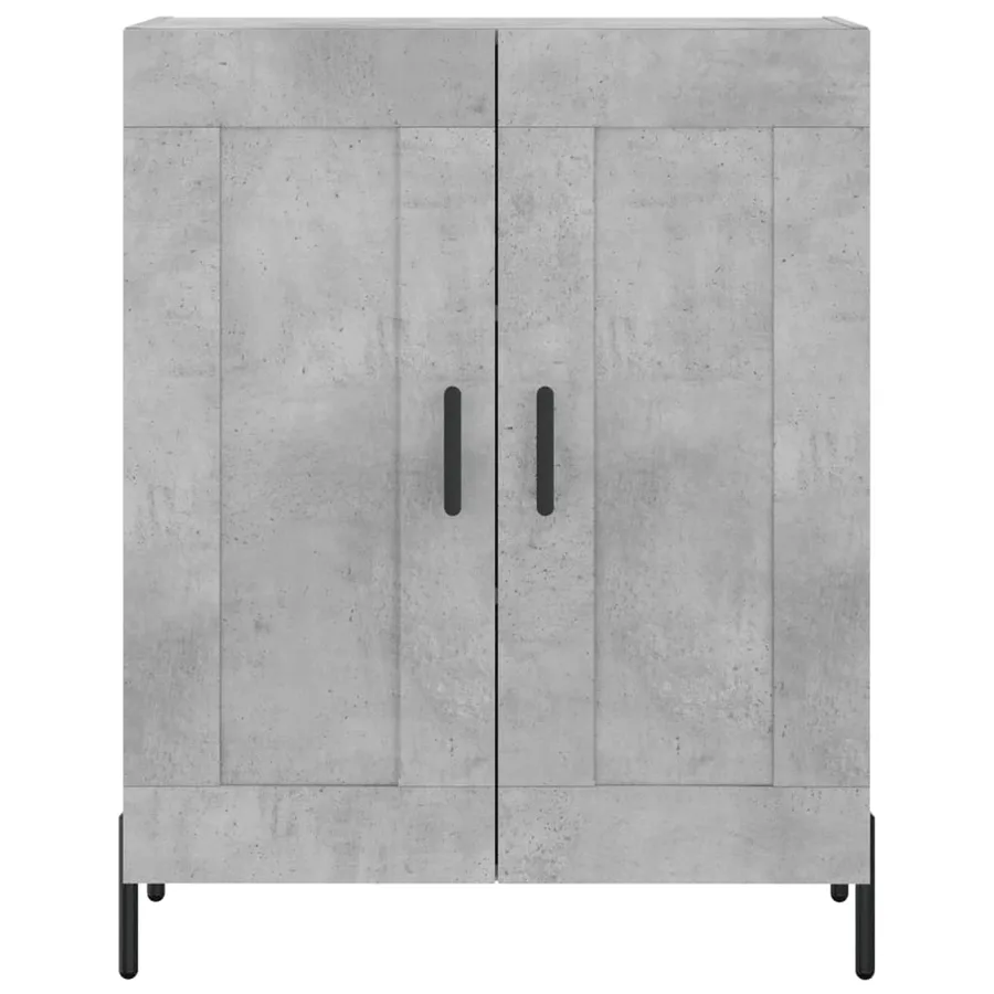 Buffet gris béton 69,5x34x90 cm bois d'ingénierie - 5
