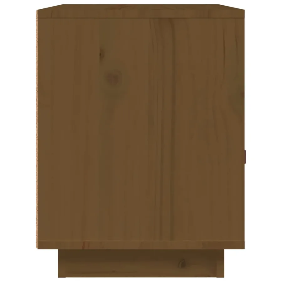 Table de chevet Marron miel 40x34x45 cm Bois de pin massif - 8