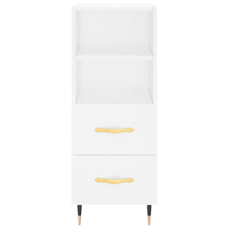 Buffet blanc 34,5x34x90 cm bois d'ingénierie - 6