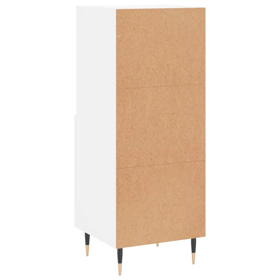 Buffet blanc 34,5x34x90 cm bois d'ingénierie - 8