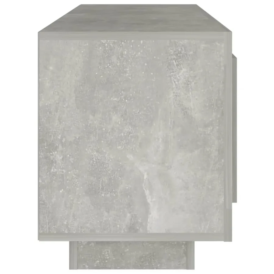 Meuble TV gris béton 102x35x45 cm bois d'ingénierie - 6