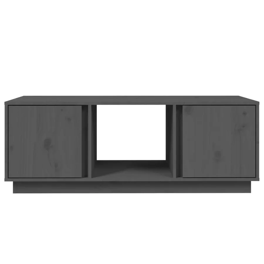 Table basse Gris 110x50x40 cm Bois massif de pin - 5
