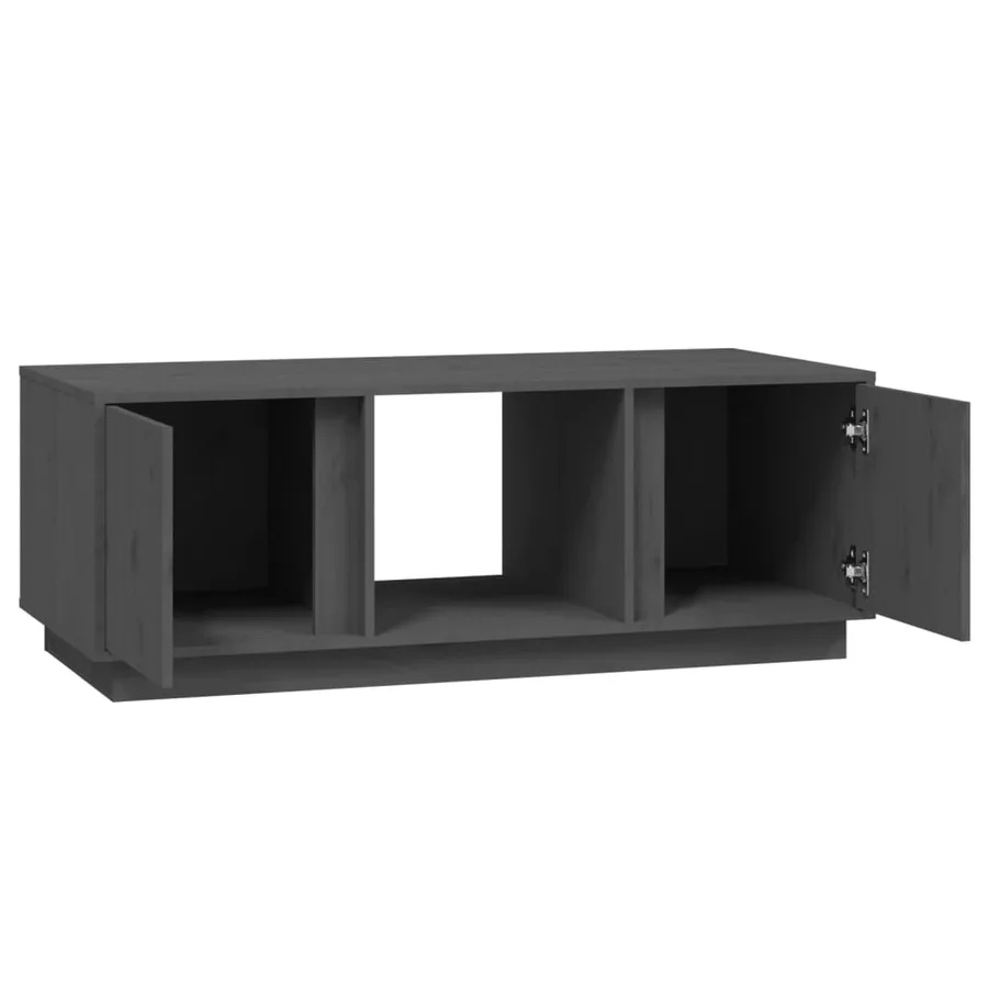 Table basse Gris 110x50x40 cm Bois massif de pin - 6