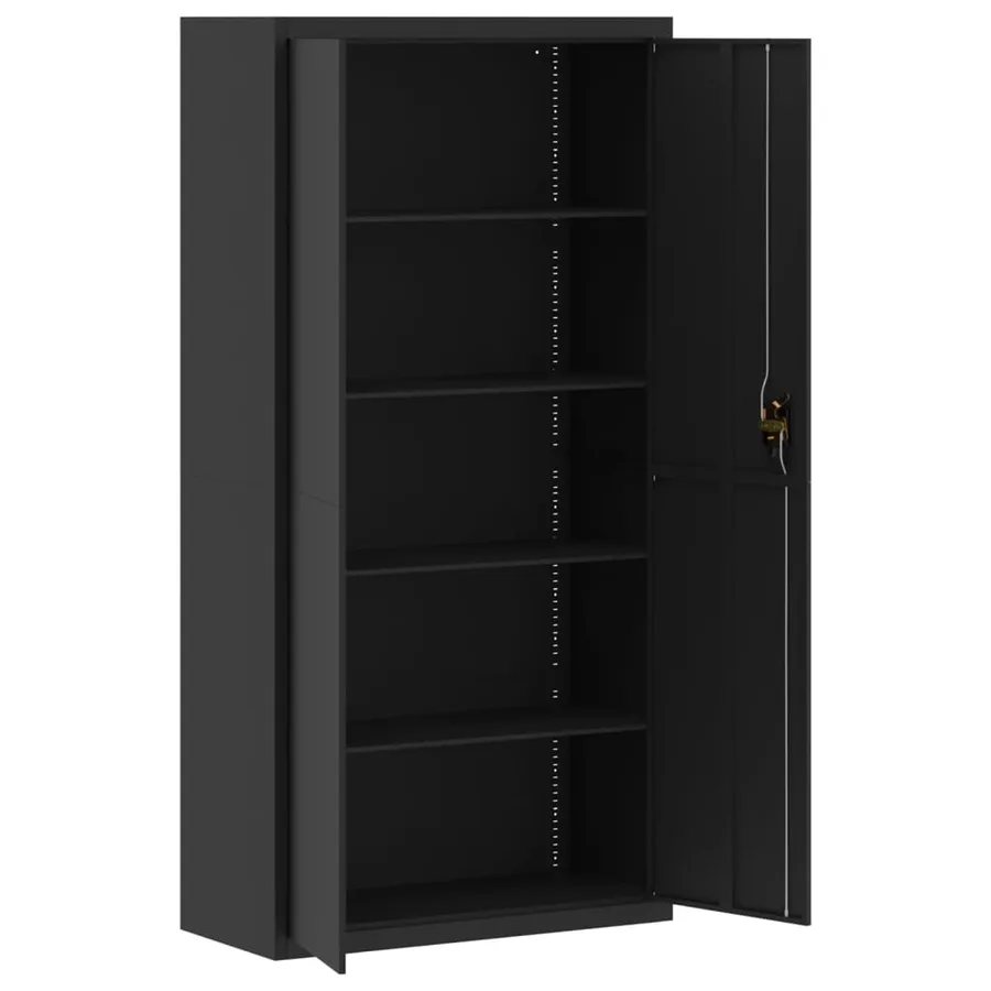 Classeur noir 90x40x220 cm acier - 9