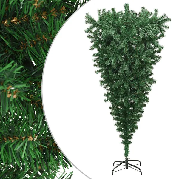 Sapin de Noël artificiel renversé avec support Vert 240 cm