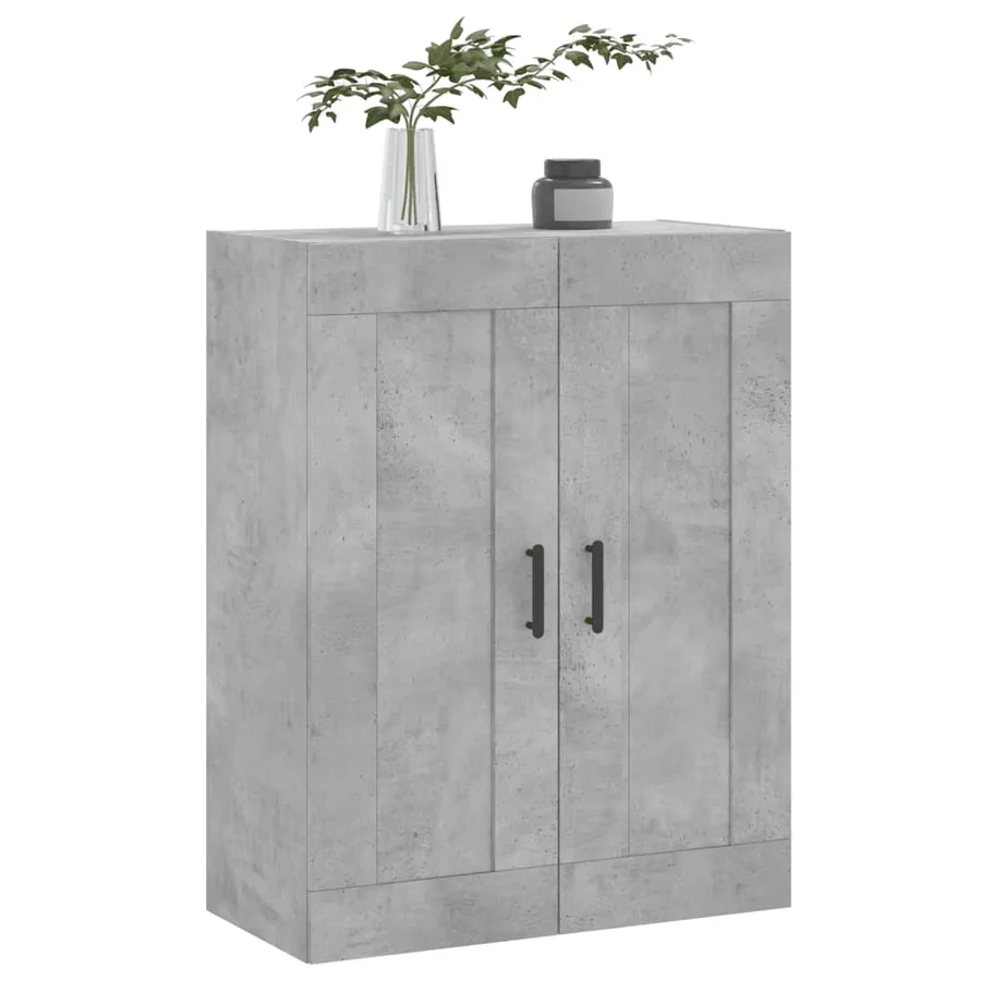 Armoire murale gris béton 69,5x34x90 cm bois d'ingénierie - 4