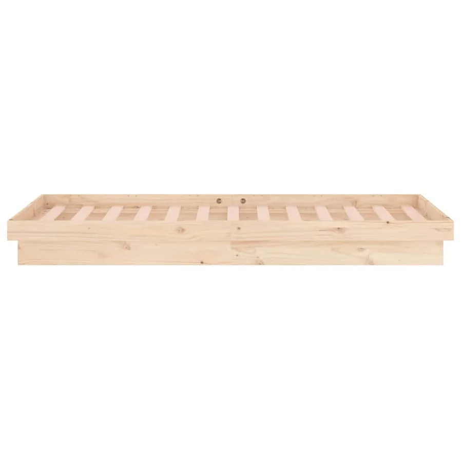 Cadre de lit à LED sans matelas bois massif - 8